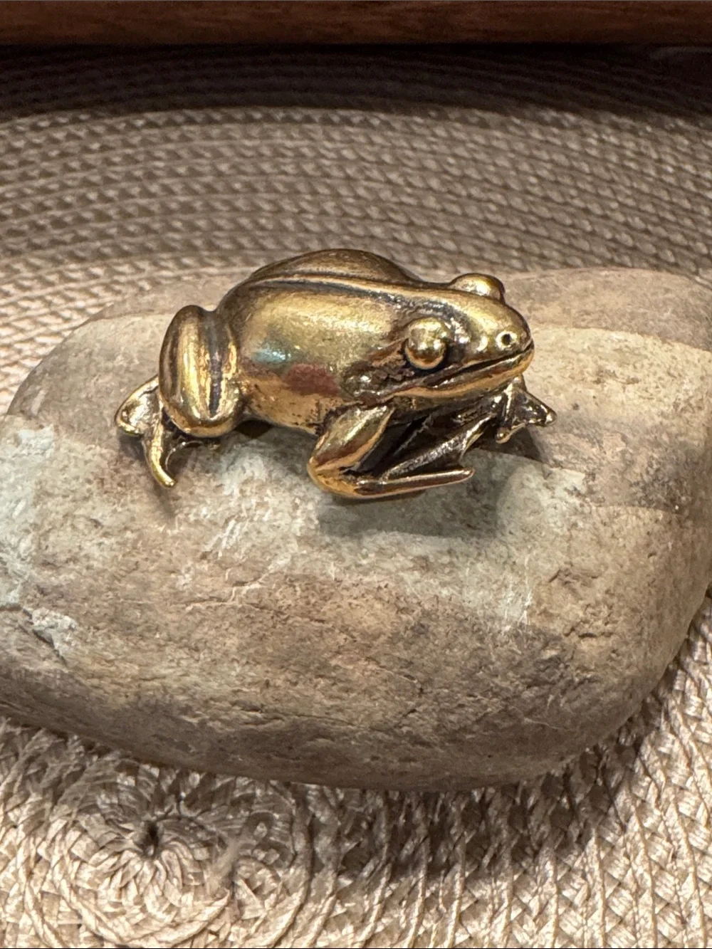 Brass Frog Décor Accent